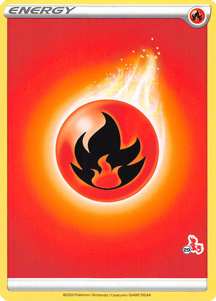 Fire Energy (Cinderace Stamp #29) [Battle Academy 2022] | Pegasus Games WI