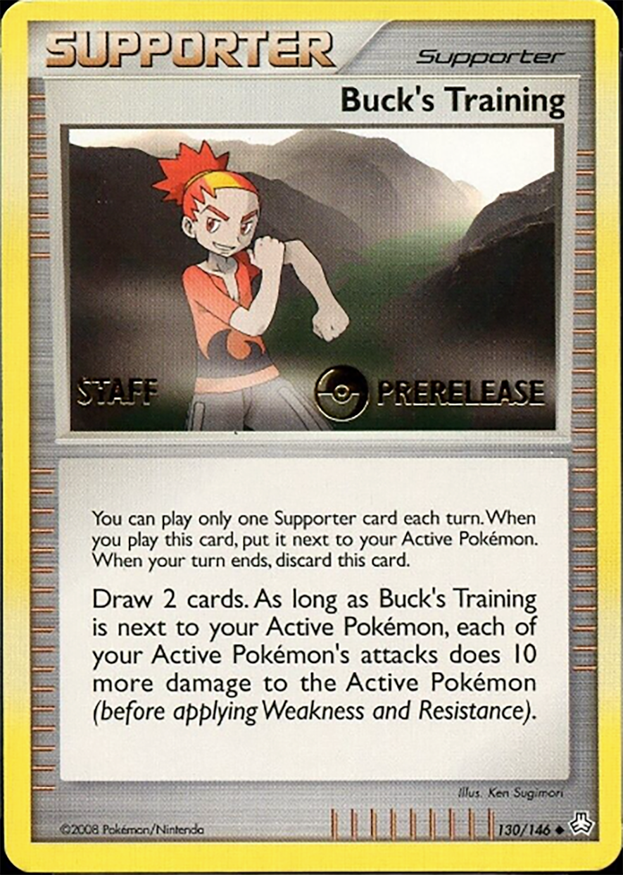 Buck's Training (130/146) (Staff Prerelease Promo) [Diamond & Pearl: Legends Awakened] | Pegasus Games WI