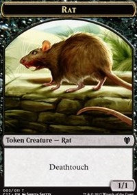 Rat // Cat Double-Sided Token [Commander 2017 Tokens] | Pegasus Games WI