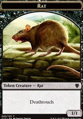 Rat // Cat Double-Sided Token [Commander 2017 Tokens] | Pegasus Games WI