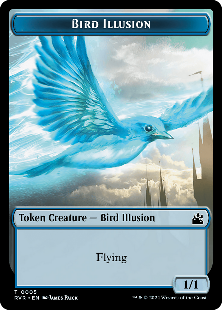 Goblin (0008) // Bird Illusion Double-Sided Token [Ravnica Remastered Tokens] | Pegasus Games WI