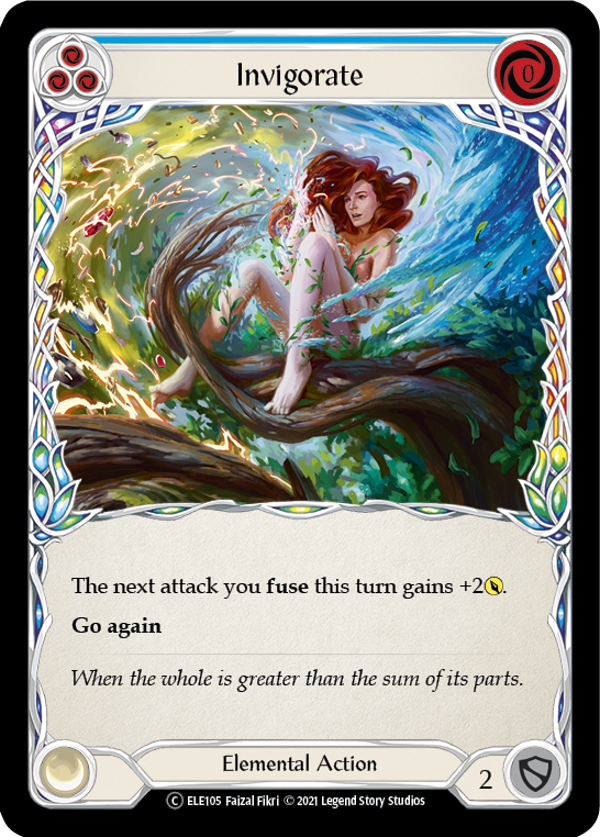 Invigorate (Blue) [U-ELE105] Unlimited Rainbow Foil | Pegasus Games WI