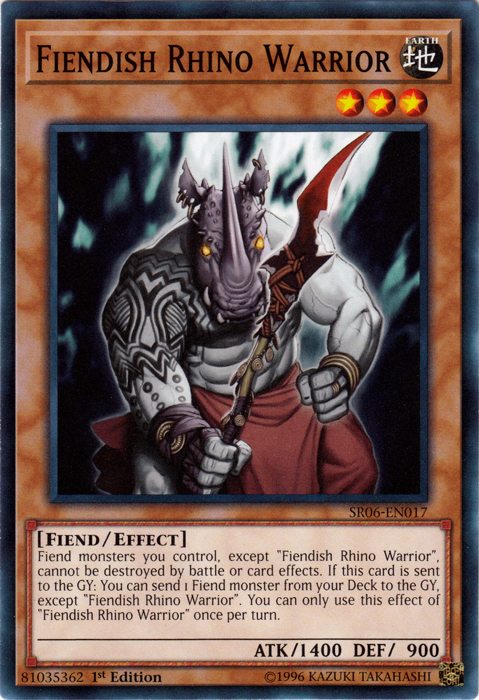 Fiendish Rhino Warrior [SR06-EN017] Common | Pegasus Games WI