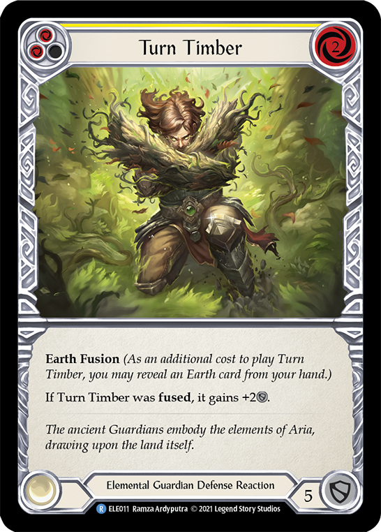 Turn Timber (Yellow) [ELE011] (Tales of Aria)  1st Edition Rainbow Foil | Pegasus Games WI