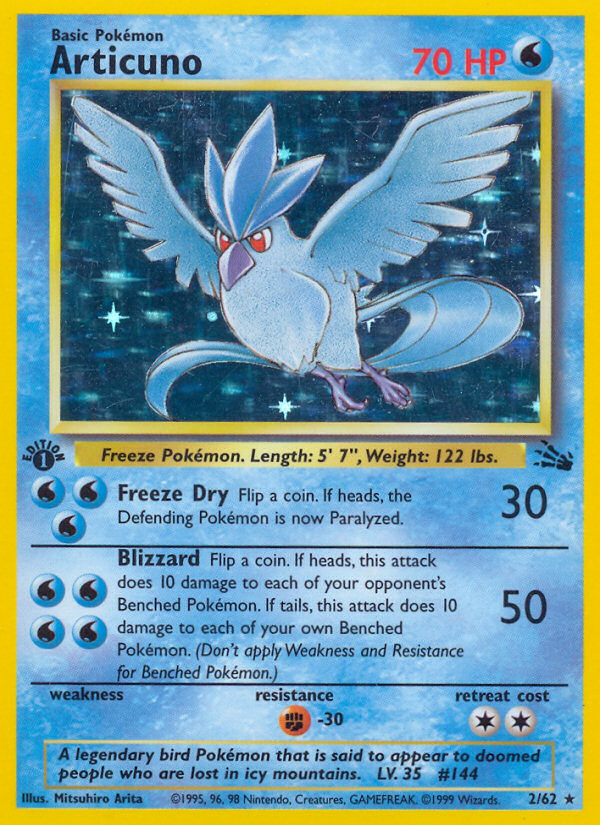 Articuno (2/62) [Fossil 1st Edition] | Pegasus Games WI