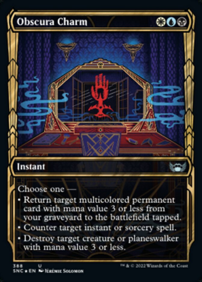 Obscura Charm (Showcase Golden Age Gilded Foil) [Streets of New Capenna] | Pegasus Games WI