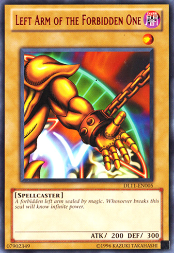 Left Arm of the Forbidden One (Red) [DL11-EN005] Rare | Pegasus Games WI