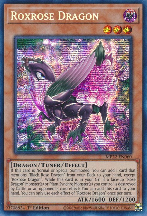 Roxrose Dragon [MP22-EN060] Prismatic Secret Rare | Pegasus Games WI
