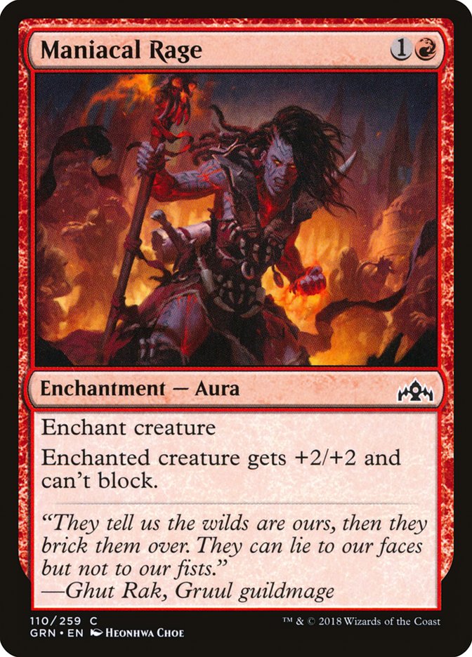 Maniacal Rage [Guilds of Ravnica] | Pegasus Games WI
