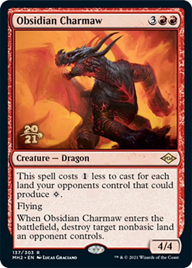 Obsidian Charmaw [Modern Horizons 2 Prerelease Promos] | Pegasus Games WI