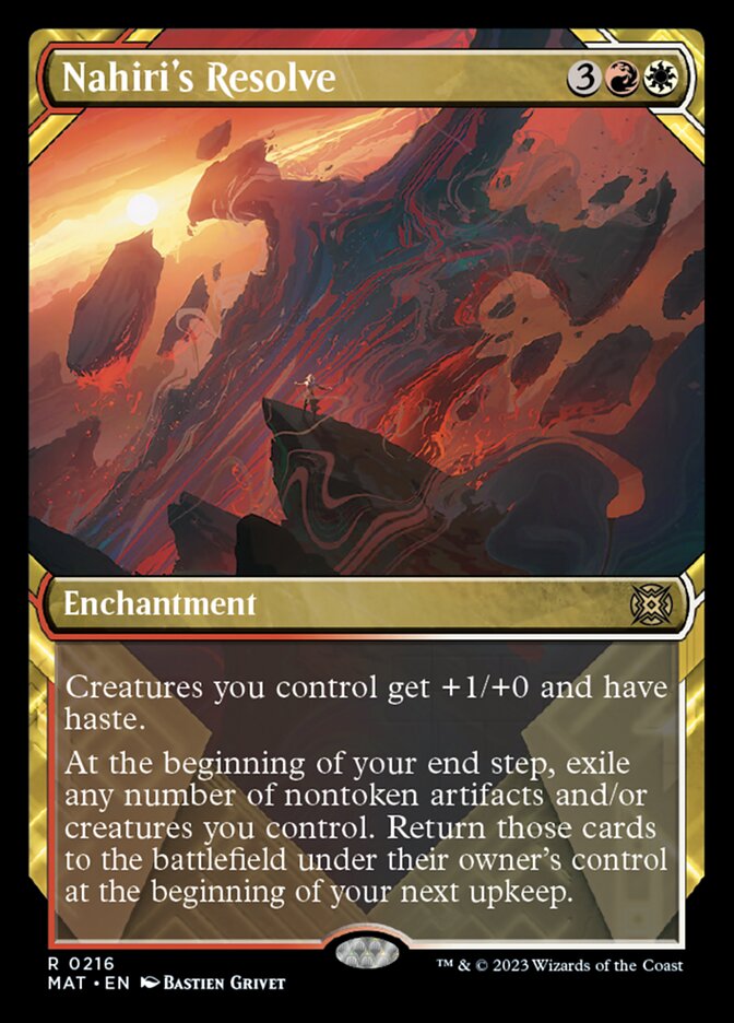 Nahiri's Resolve (Showcase Halo Foil) [March of the Machine: The Aftermath] | Pegasus Games WI