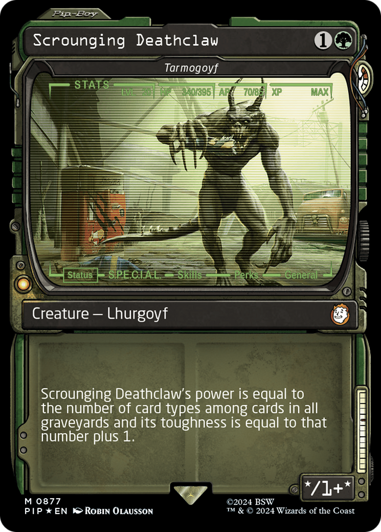 Scrounging Deathclaw - Tarmogoyf (Showcase) (Surge Foil) [Fallout] | Pegasus Games WI