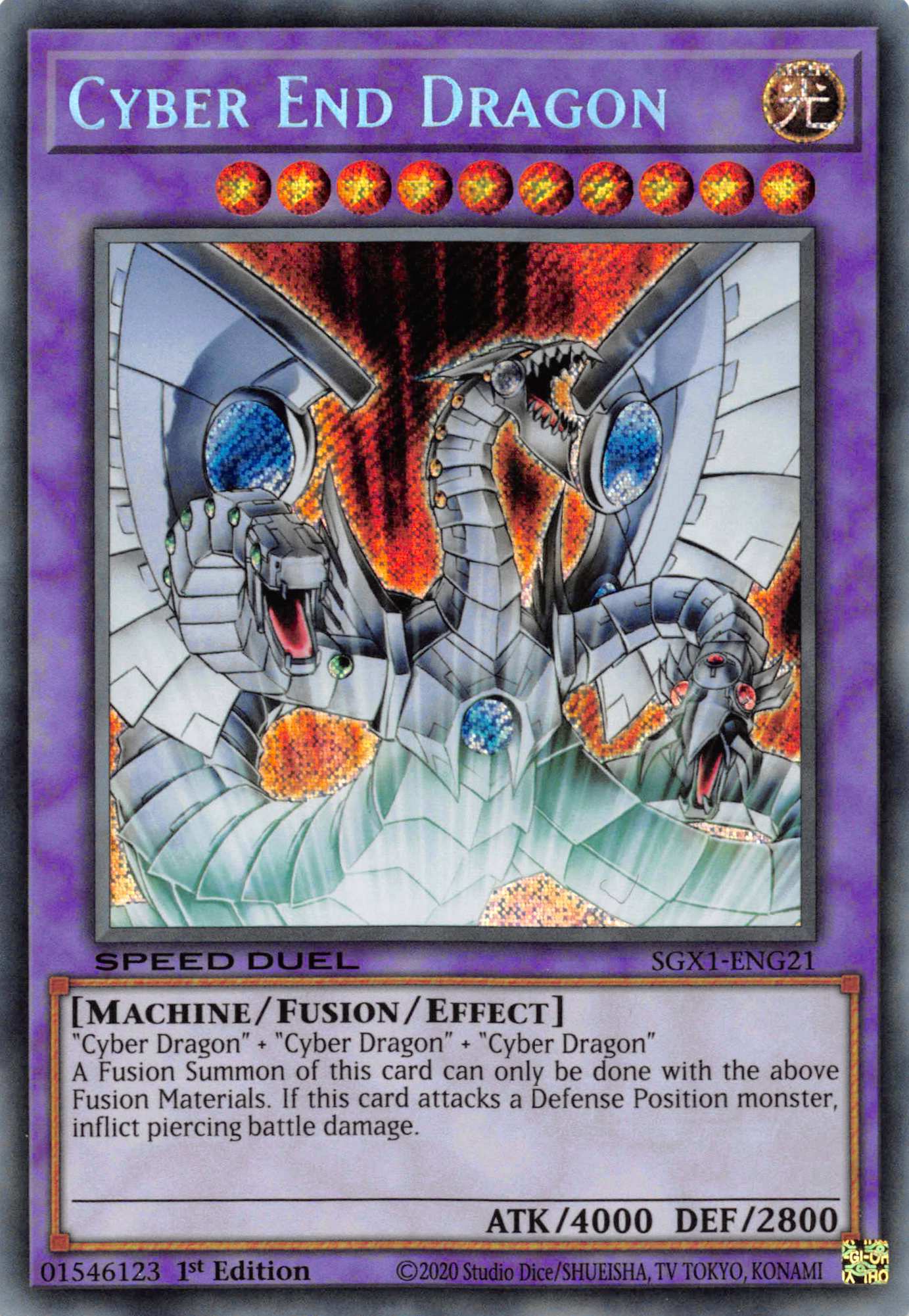 Cyber End Dragon [SGX1-ENG21] Secret Rare | Pegasus Games WI