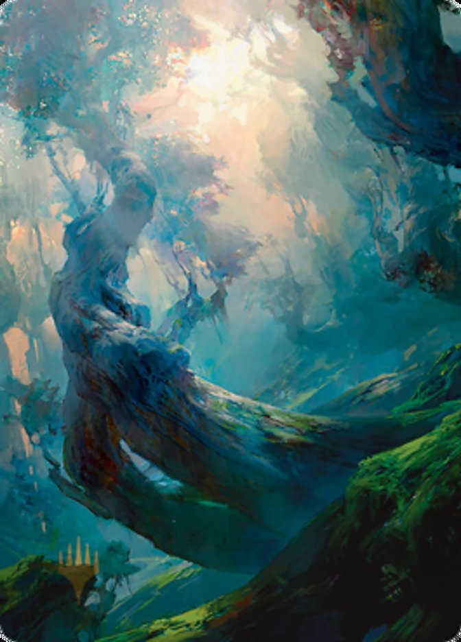 Forest 3 Art Card (Gold-Stamped Signature) [Zendikar Rising Art Series] | Pegasus Games WI
