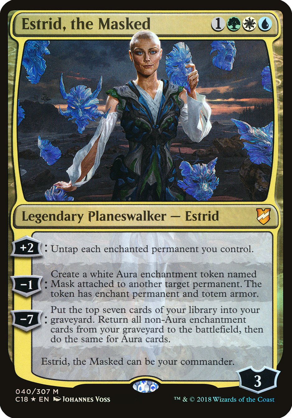 Estrid, the Masked (Oversized) [Commander 2018 Oversized] | Pegasus Games WI