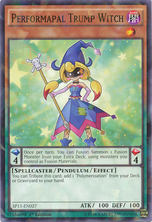 Performapal Trump Witch [SP15-EN027] Shatterfoil Rare | Pegasus Games WI