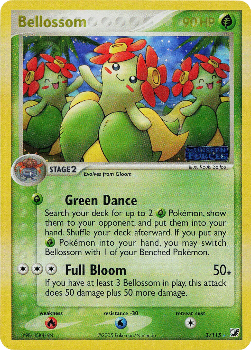 Bellossom (3/115) (Stamped) [EX: Unseen Forces] | Pegasus Games WI