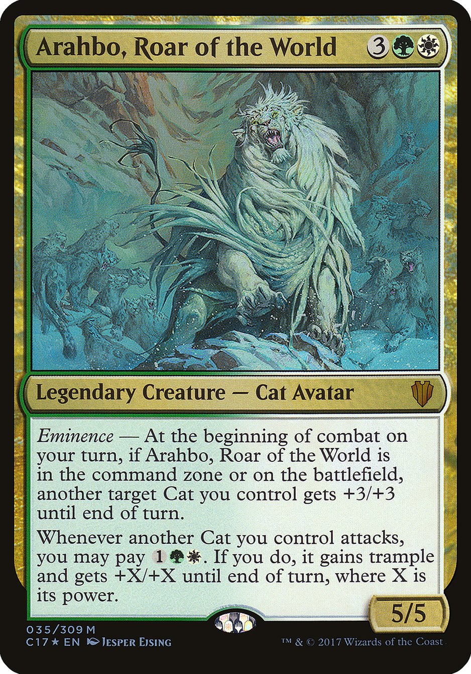 Arahbo, Roar of the World (Oversized) [Commander 2017 Oversized] | Pegasus Games WI