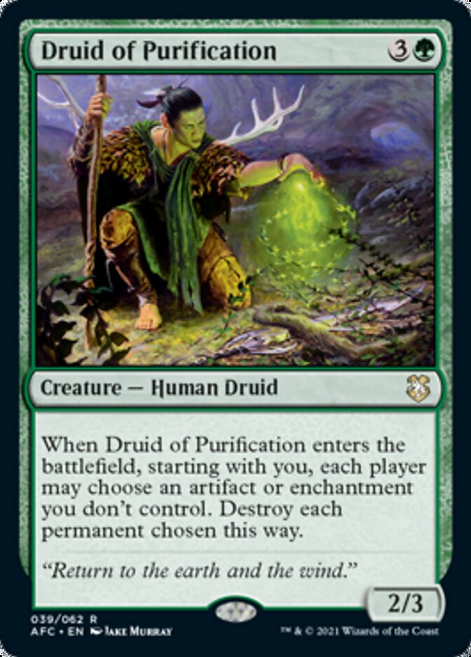 Druid of Purification [Dungeons & Dragons: Adventures in the Forgotten Realms Commander] | Pegasus Games WI