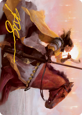 Sunrise Cavalier Art Card (Gold-Stamped Signature) [Innistrad: Midnight Hunt Art Series] | Pegasus Games WI