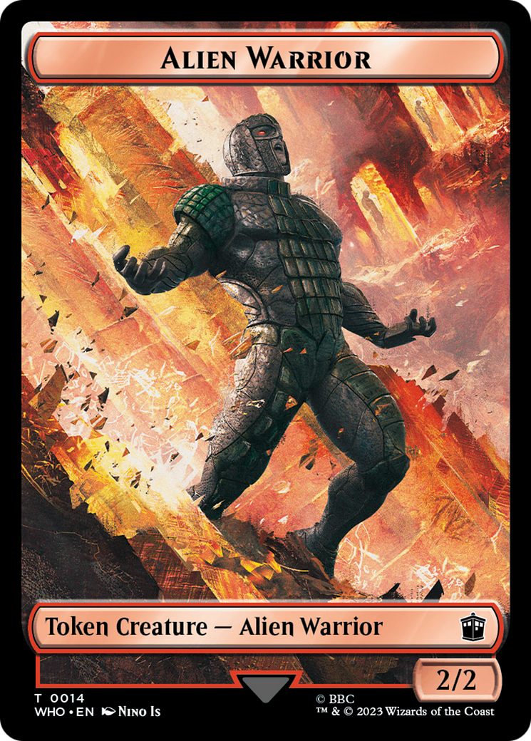 Soldier // Alien Warrior Double-Sided Token [Doctor Who Tokens] | Pegasus Games WI