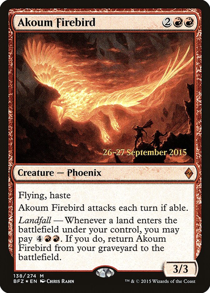 Akoum Firebird [Battle for Zendikar Prerelease Promos] | Pegasus Games WI