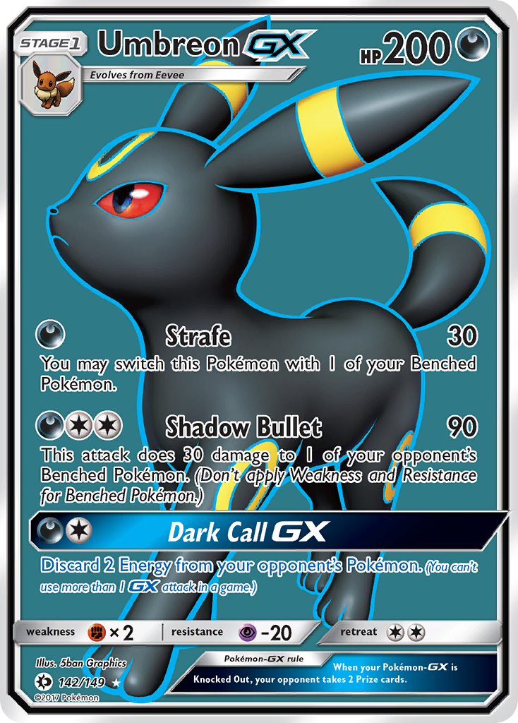 Umbreon GX (142/149) [Sun & Moon: Base Set] | Pegasus Games WI