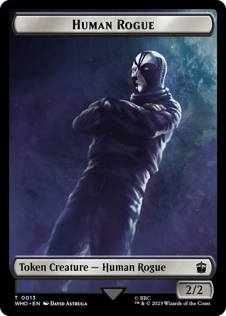 Human Rogue // Clue (0021) Double-Sided Token [Doctor Who Tokens] | Pegasus Games WI