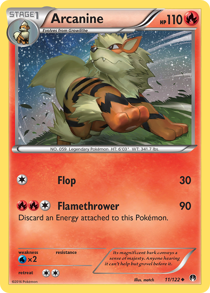 Arcanine (11/122) [XY: BREAKpoint] | Pegasus Games WI