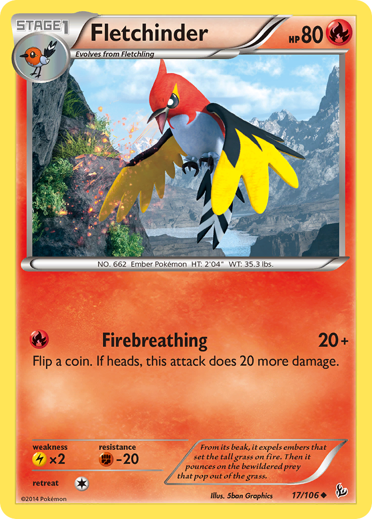 Fletchinder (17/106) [XY: Flashfire] | Pegasus Games WI