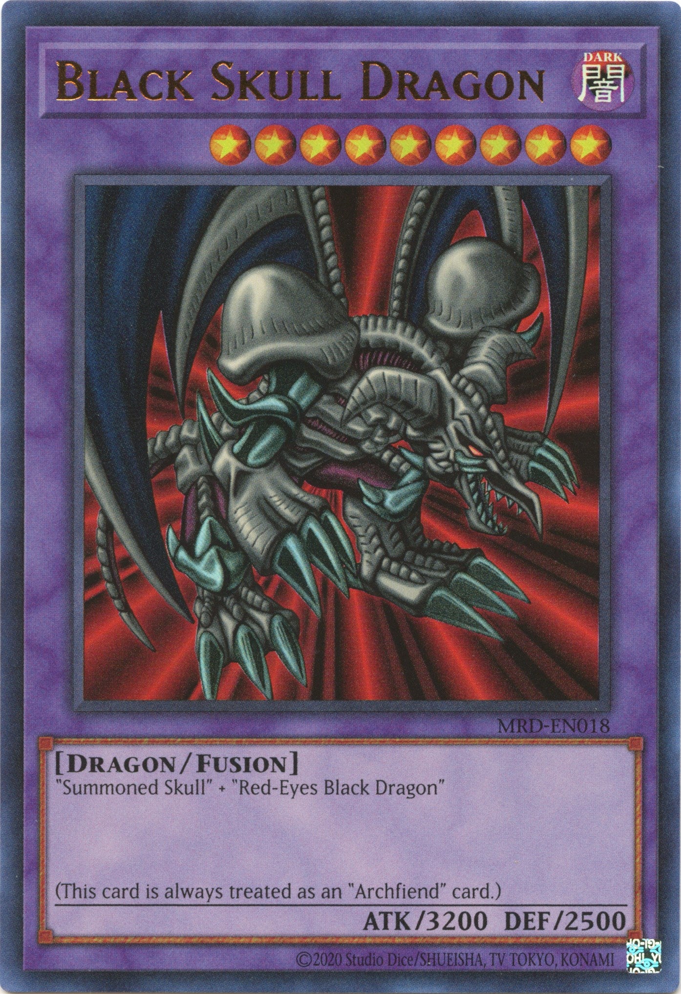 Black Skull Dragon (25th Anniversary) [MRD-EN018] Ultra Rare | Pegasus Games WI