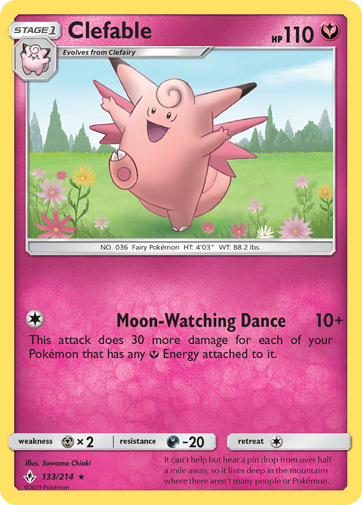 Clefable (133/214) [Sun & Moon: Unbroken Bonds] | Pegasus Games WI