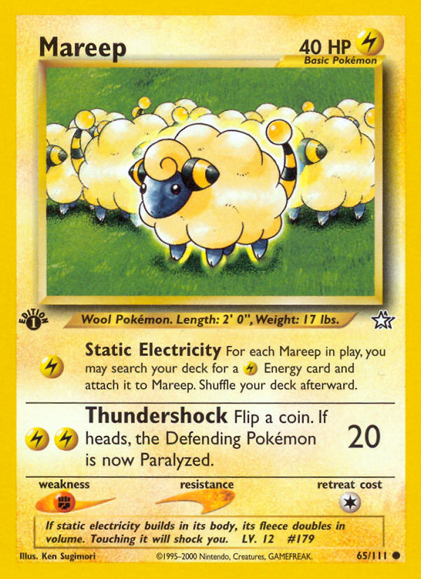 Mareep (65/111) [Neo Genesis 1st Edition] | Pegasus Games WI