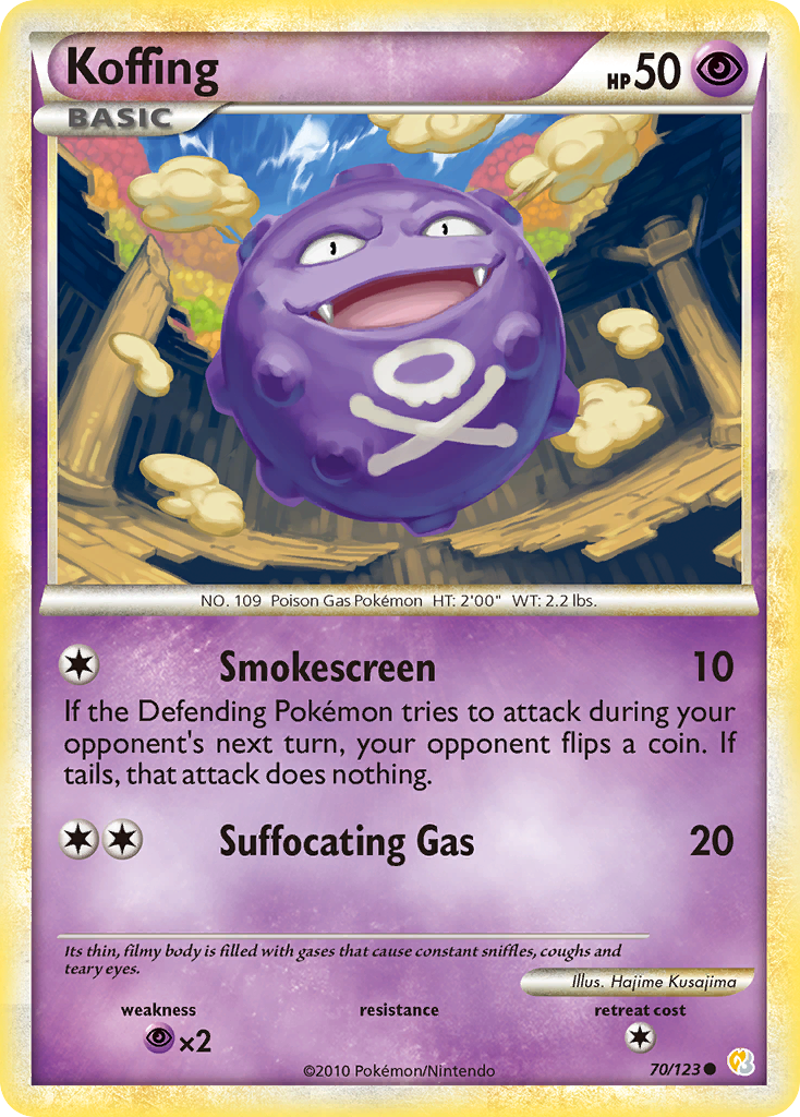 Koffing (70/123) [HeartGold & SoulSilver: Base Set] | Pegasus Games WI