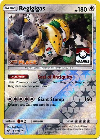 Regigigas (84/111) (League Promo 3rd Place) [Sun & Moon: Crimson Invasion] | Pegasus Games WI