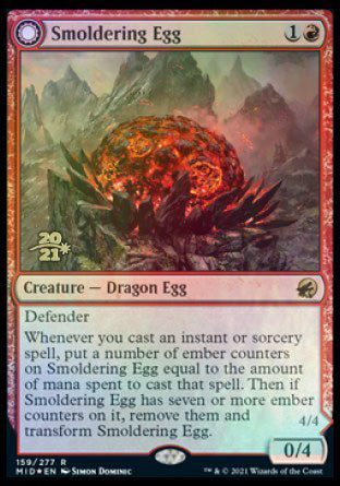 Smoldering Egg // Ashmouth Dragon [Innistrad: Midnight Hunt Prerelease Promos] | Pegasus Games WI