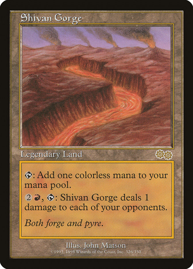 Shivan Gorge [Urza's Saga] | Pegasus Games WI