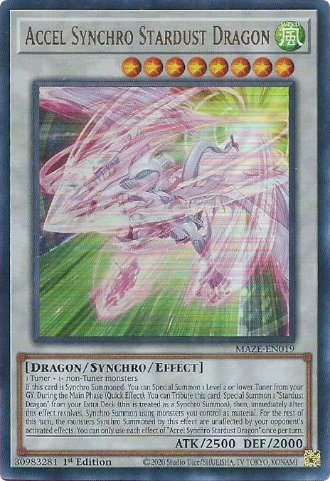 Accel Synchro Stardust Dragon [MAZE-EN019] Ultra Rare | Pegasus Games WI