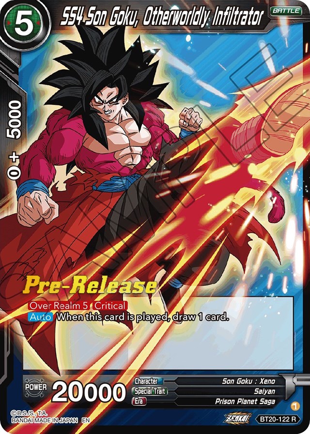 SS4 Son Goku, Otherworldly Infiltrator (BT20-122) [Power Absorbed Prerelease Promos] | Pegasus Games WI