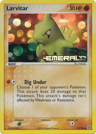 Larvitar (52/106) (Stamped) [EX: Emerald] | Pegasus Games WI