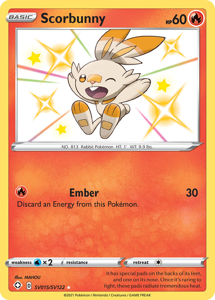 Scorbunny (SV015/SV122) [Sword & Shield: Shining Fates] | Pegasus Games WI