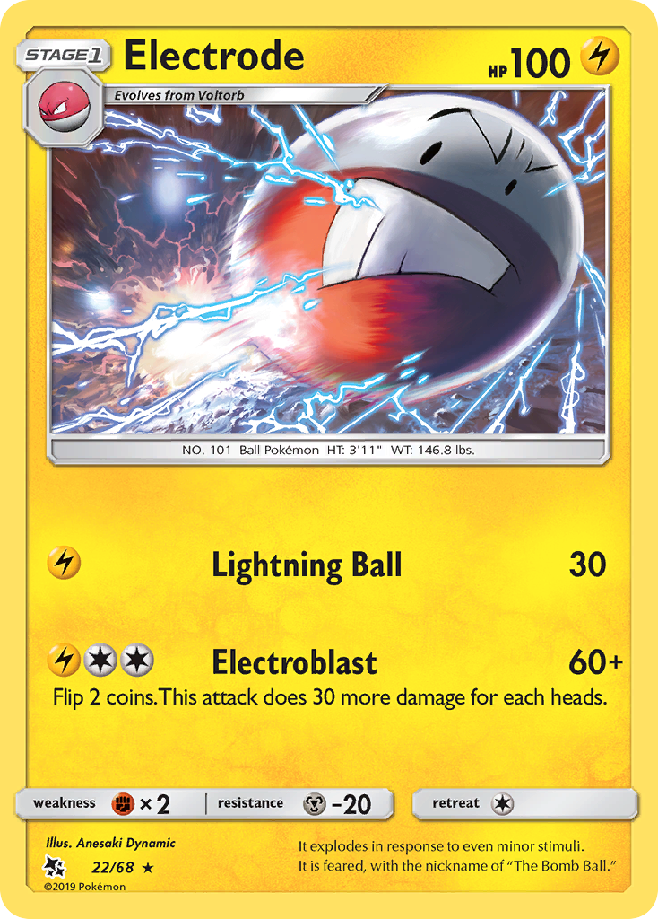 Electrode (22/68) [Sun & Moon: Hidden Fates] | Pegasus Games WI