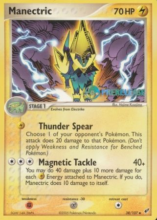 Manectric EX (38/107) (Deoxys Prerelease Promo) [Nintendo: Black Star Promos] | Pegasus Games WI