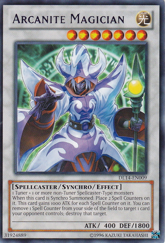 Arcanite Magician (Blue) [DL14-EN009] Rare | Pegasus Games WI