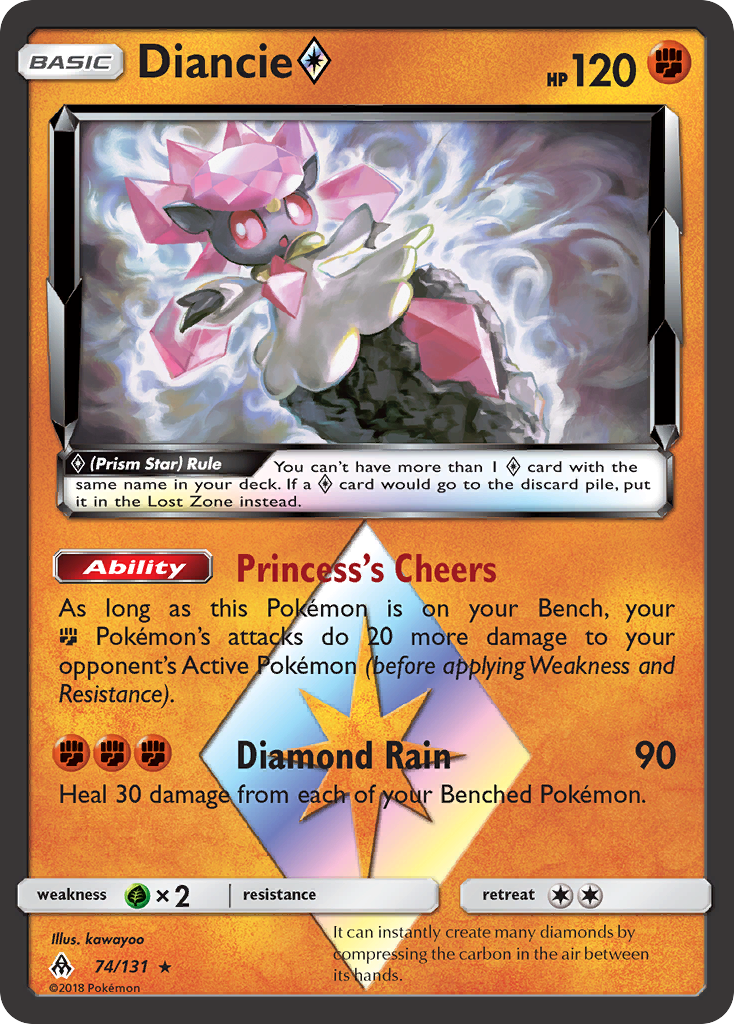Diancie (74/131) (Prism Star) [Sun & Moon: Forbidden Light] | Pegasus Games WI