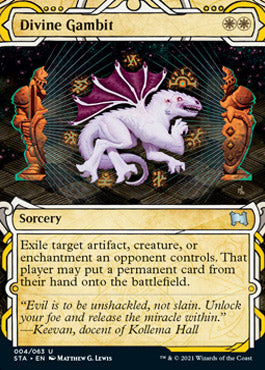 Divine Gambit (Foil Etched) [Strixhaven: School of Mages Mystical Archive] | Pegasus Games WI