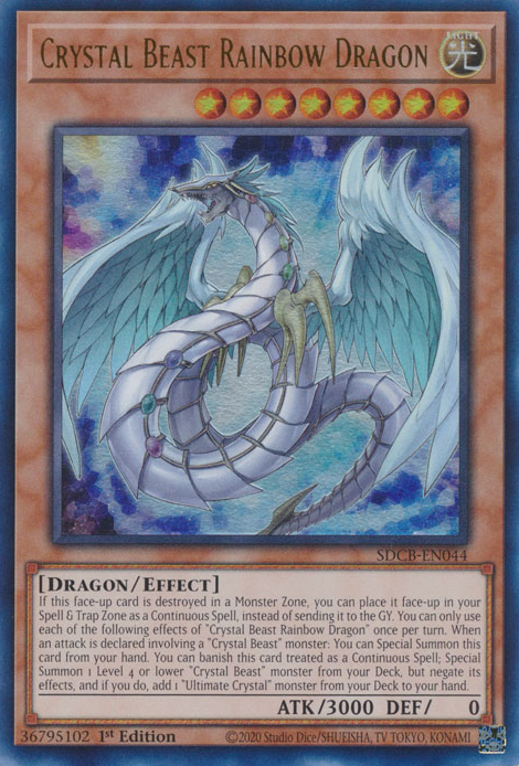 Crystal Beast Rainbow Dragon [SDCB-EN044] Ultra Rare | Pegasus Games WI