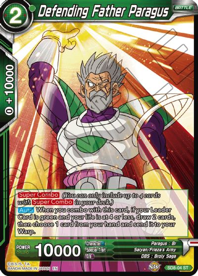 Defending Father Paragus (Reprint) (SD8-04) [Battle Evolution Booster] | Pegasus Games WI