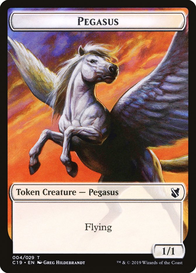 Pegasus Token [Commander 2019 Tokens] | Pegasus Games WI