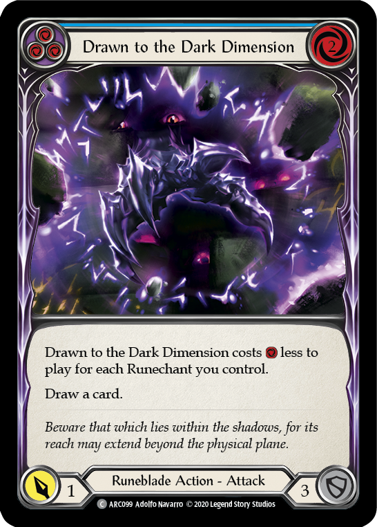 Drawn to the Dark Dimension (Blue) [ARC099] Unlimited Rainbow Foil | Pegasus Games WI